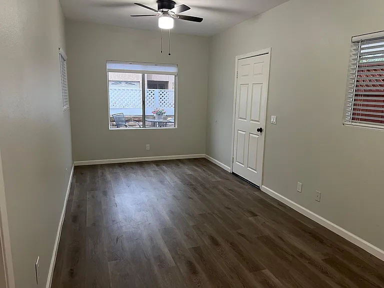 Living room and front door.