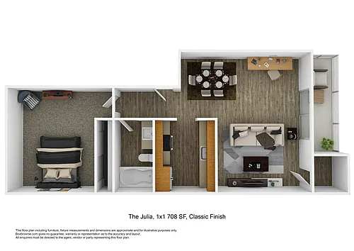 Floor plan One Bedroom