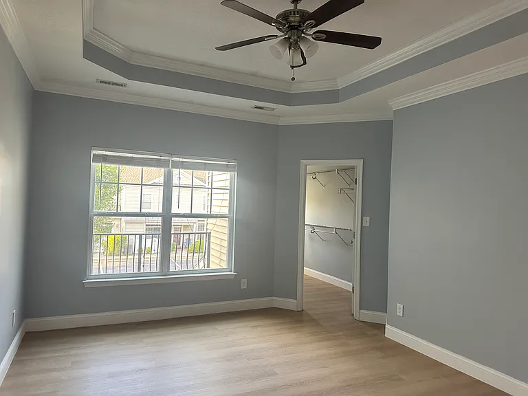 Main master bedroom with walk-in closet