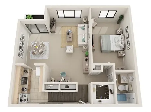 Floor plan One Bedroom