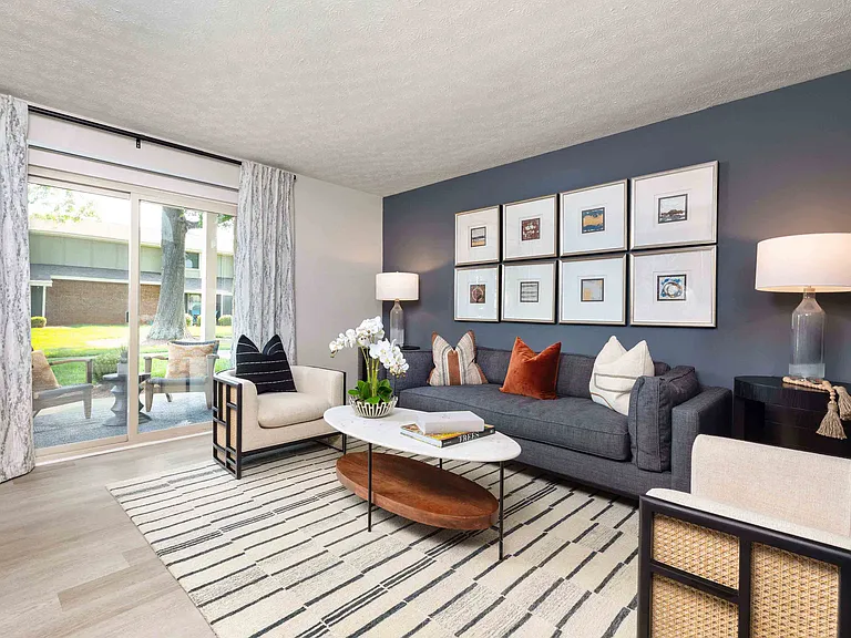 Living Room with Accent Wall