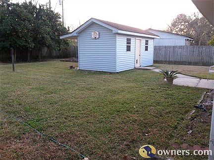 Back yard with workshop