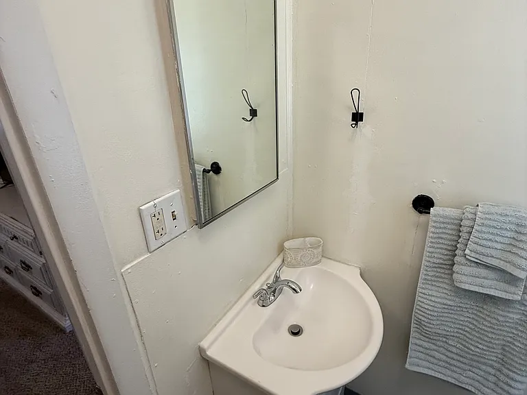 large soaking tub/shower
