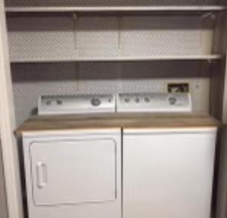Different washer and dryer combo is there now. This photo is form 2019.