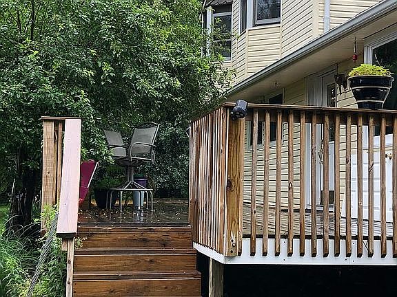 Stairway to front door.