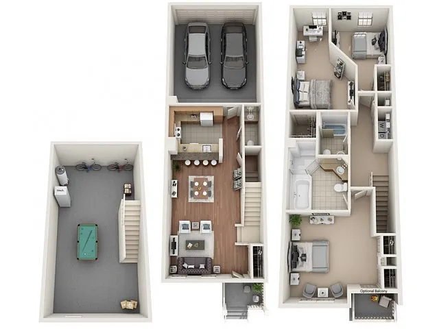 Floor plan Riverview 3b TH