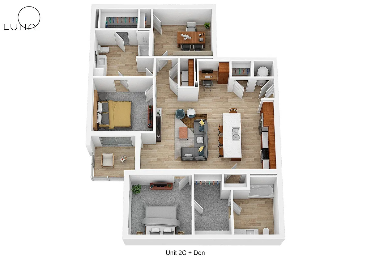Floor plan 2C + Den