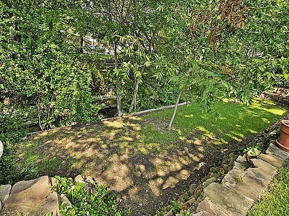 Landscaped backyard