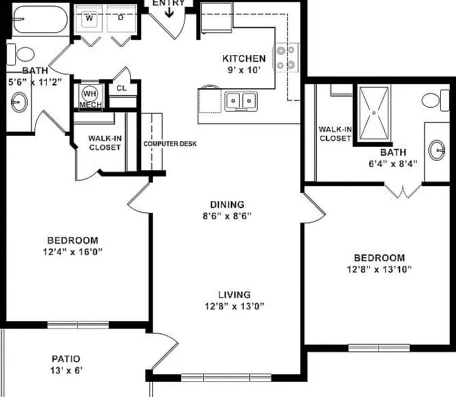B1 Floorplan w Dimensions B1 Floorplan w Dimensions