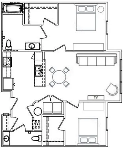 Floor plan 2 Bedroom