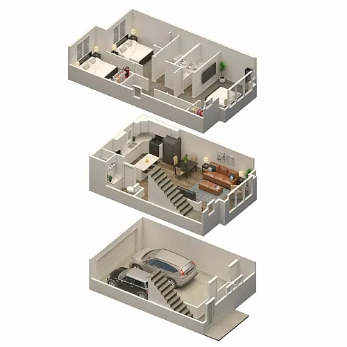 Floor plan Jefferson (3x2.5)