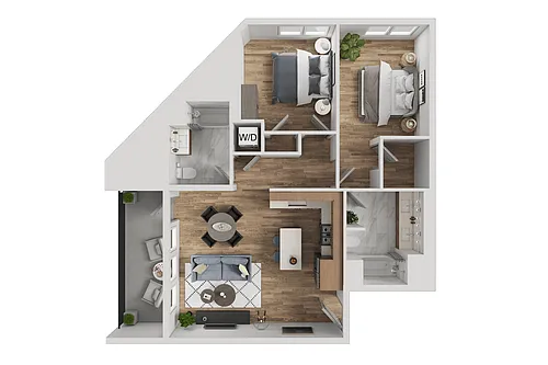 Floor plan 2X2 B