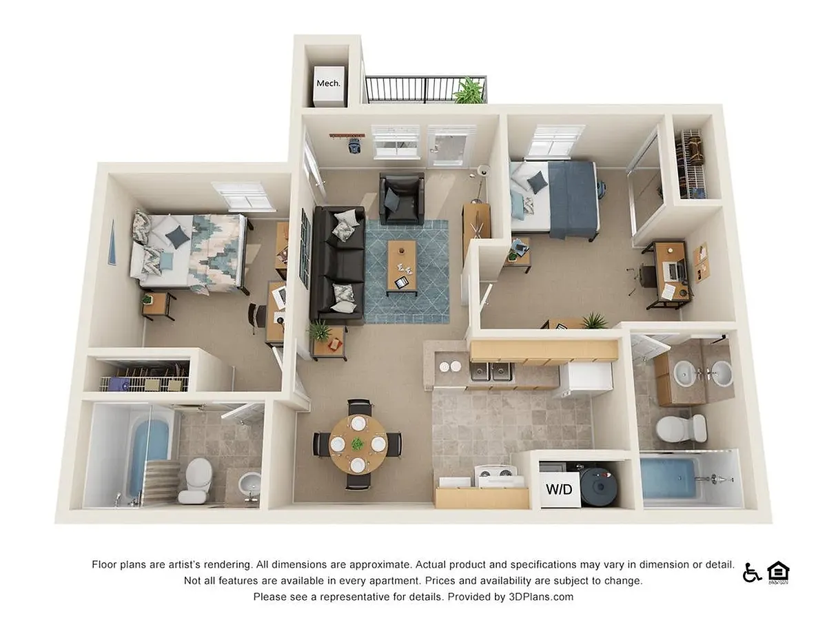 Floor plan Two Bedroom