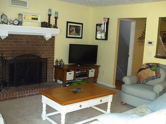 Great room with fireplace