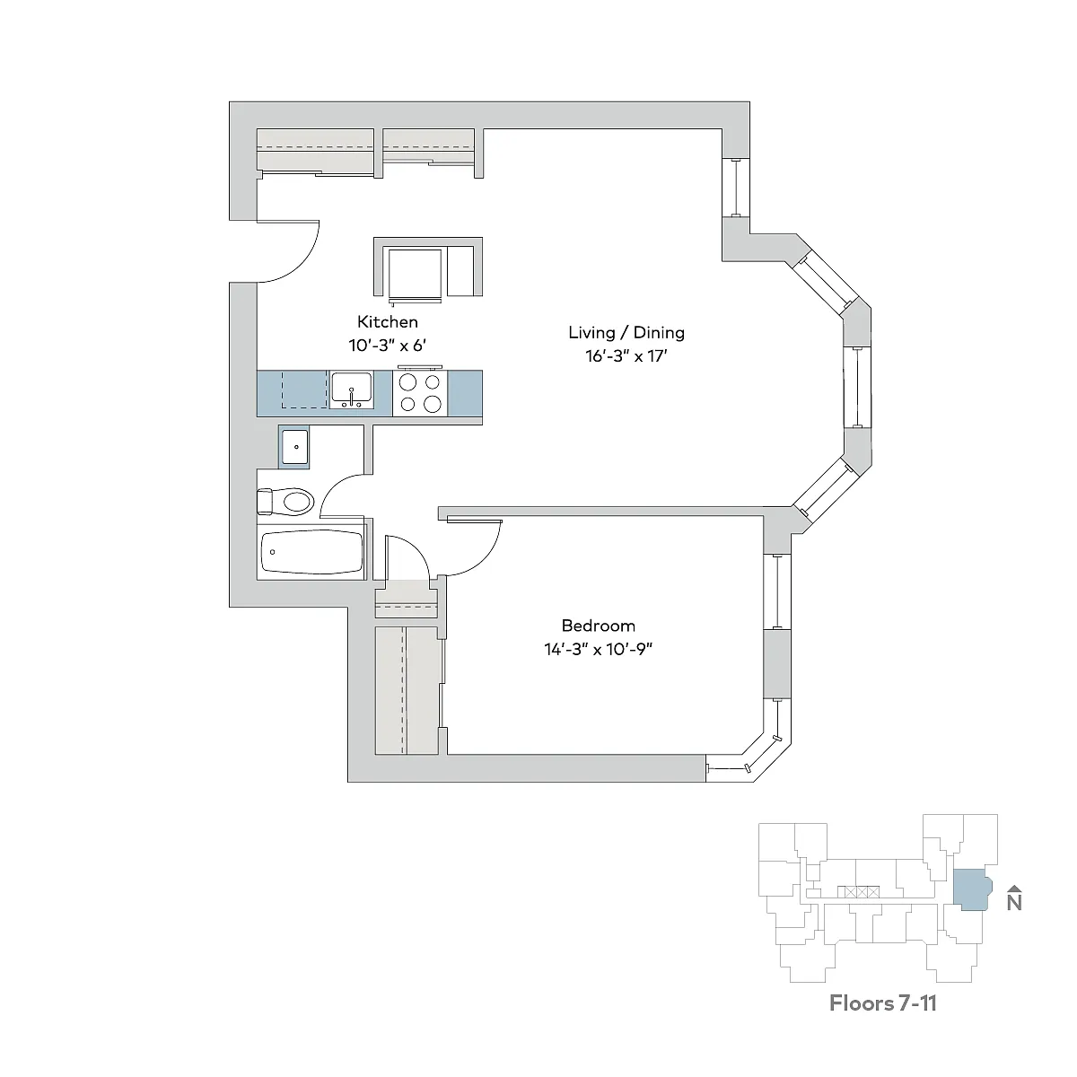Floor plan mon-1bY