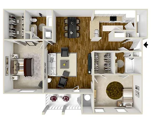 Floor plan Two-Bedroom