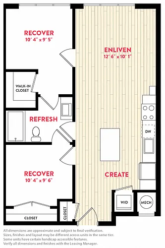 Floor plan B03 + den