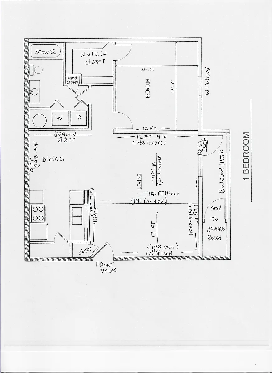 Floor plan One Bedroom