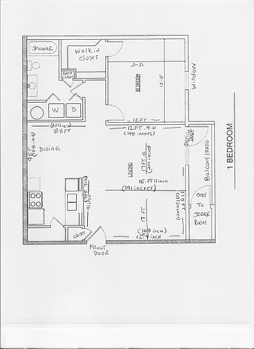 Floor plan One Bedroom