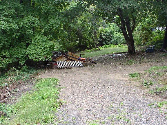 Driveway and backyard