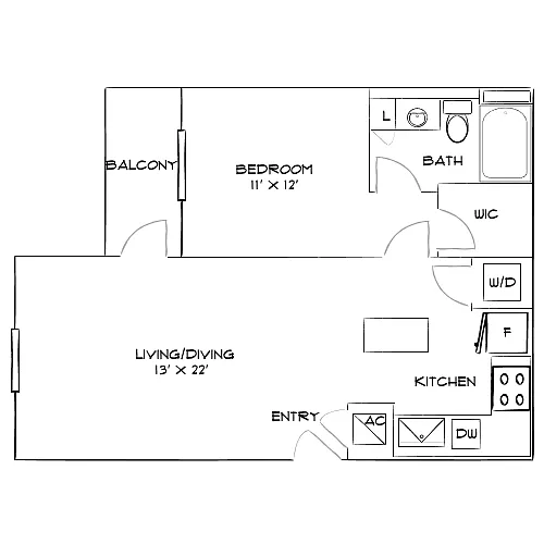 Floor plan Design 1B