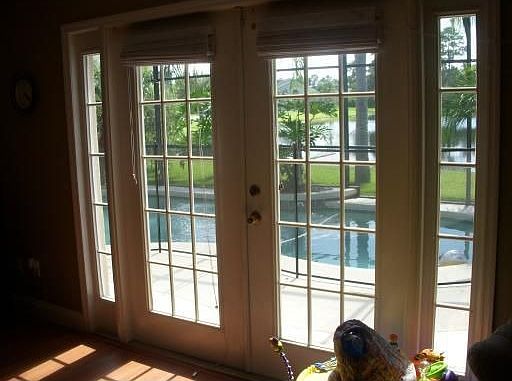 Pool view from french doors