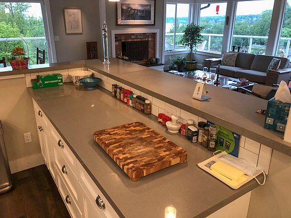 Kitchen open to living area