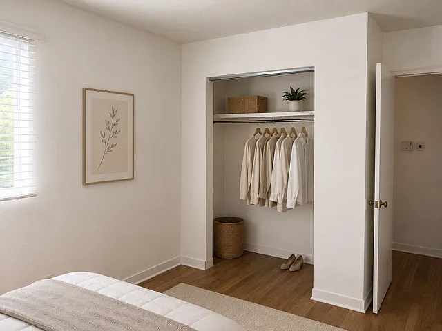 Possible bedroom closet setup
