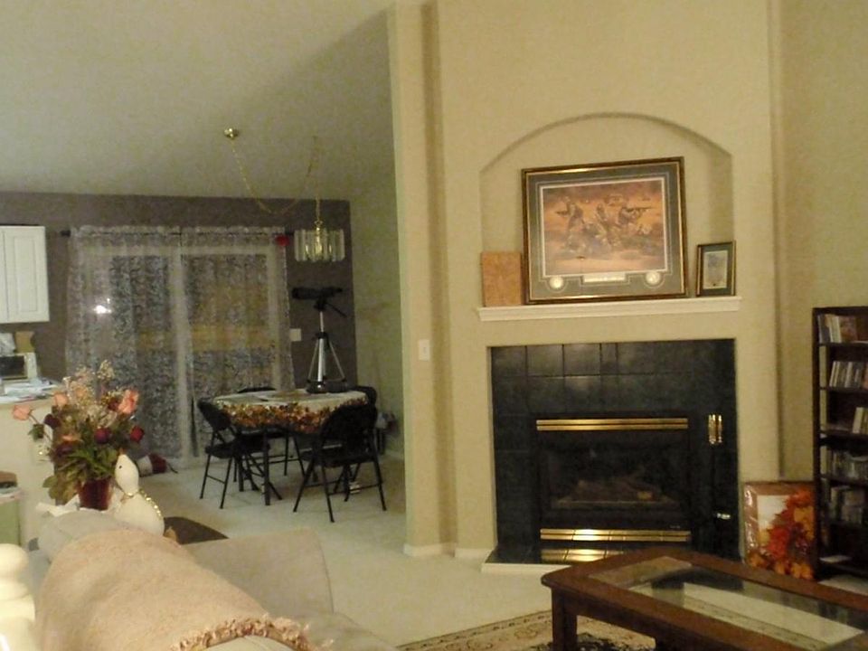 Upstairs living room and gas fireplace