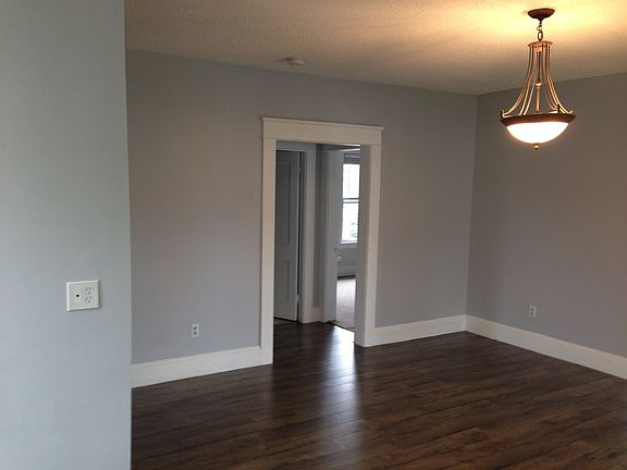 Dining room showing entrance to bathroom & master bedroom