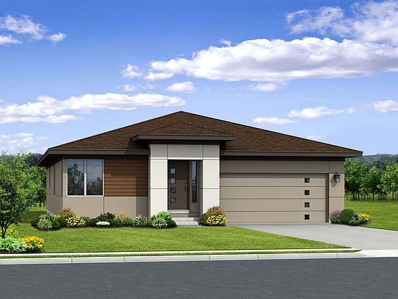 Modern Exterior Photo representing home to be built and may demonstrate optional features