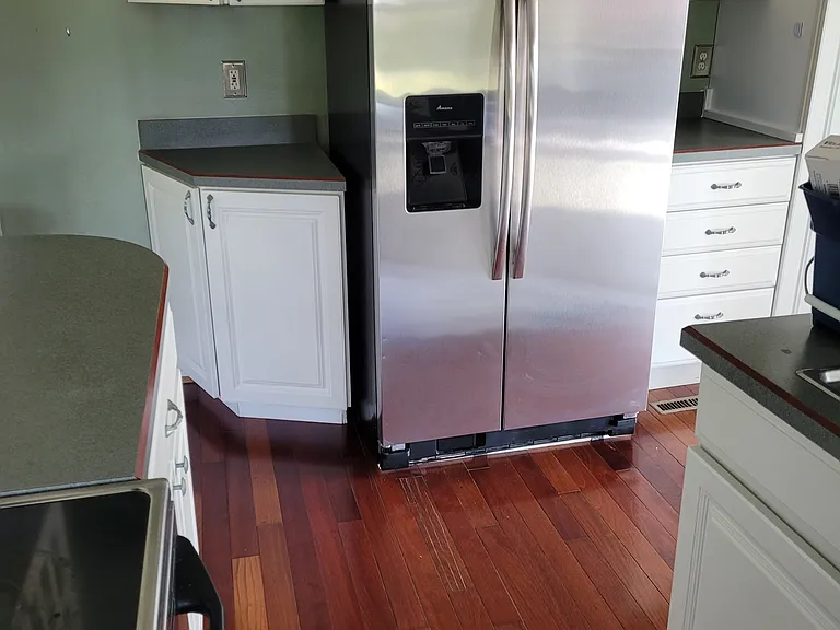 Kitchen with new fridge