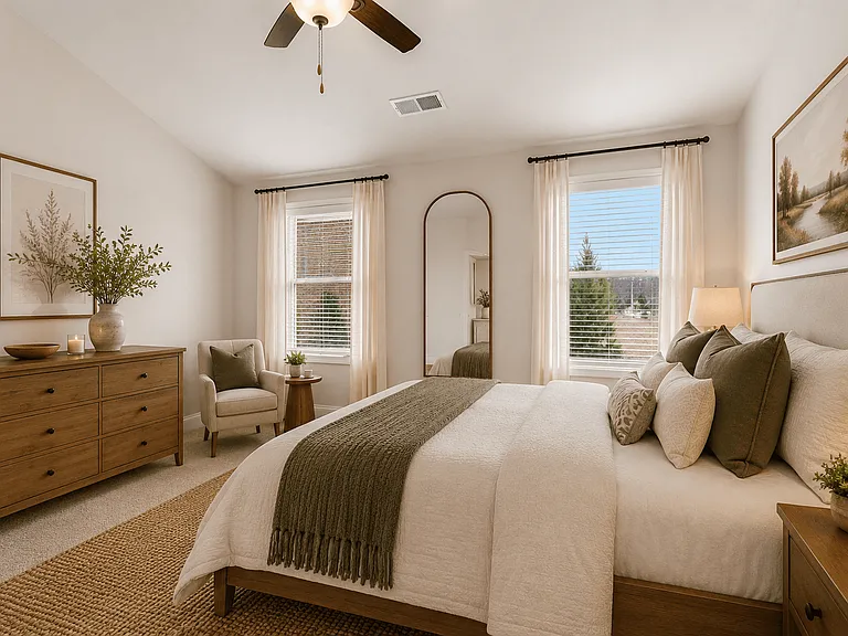Designed with comfort in mind, this spacious primary suite offers the perfect blend of style.