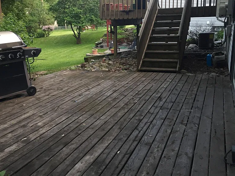 Lower level deck off family room.