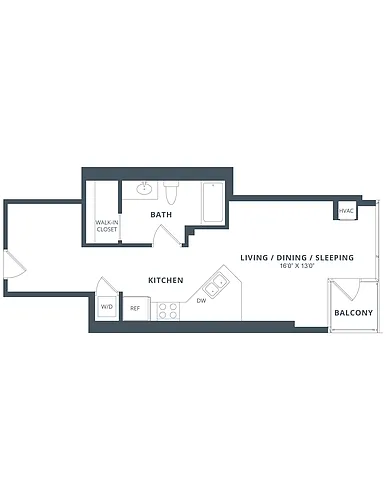 Floor plan Studio-S8