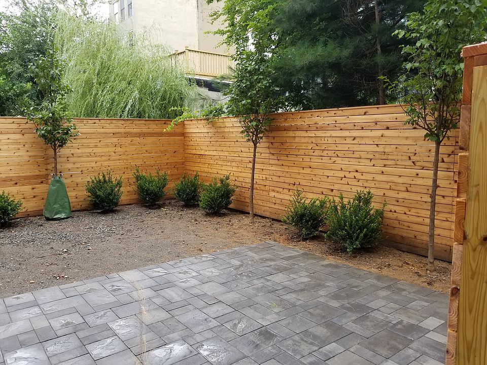 Private landscaped yard 