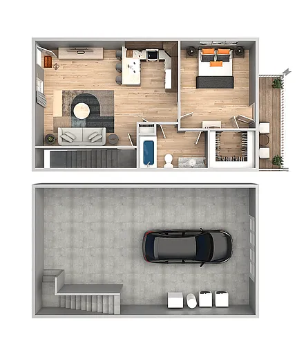 Floor plan Stillwater with Garage