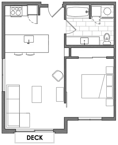 Floor plan 1 Bed 1 Bath