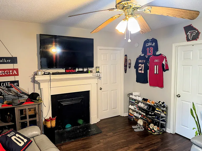 Front room fireplace