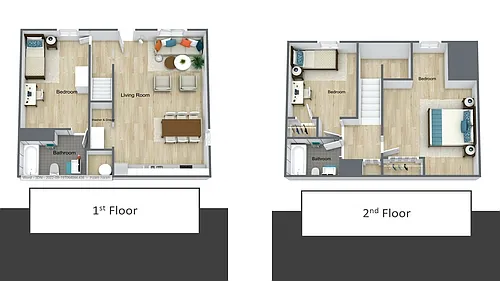 Floor plan 3 Bedroom, 2 Bathroom Partial Renovated