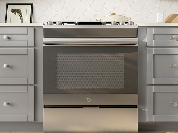 Kitchen with gas range