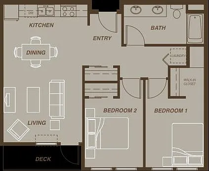 Floor plan 2 x 1 - E1 floor plan