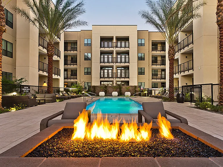 Outdoor lounge and fire pit