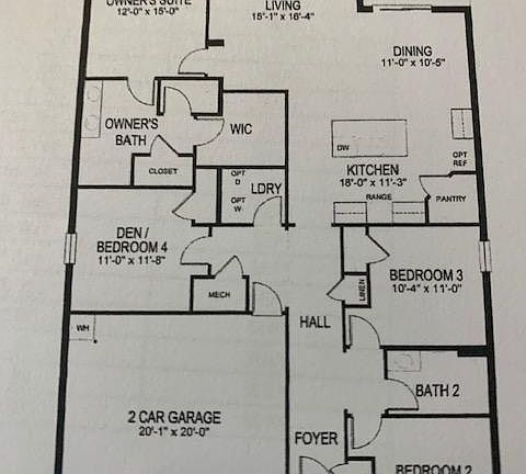 Builder floor plan