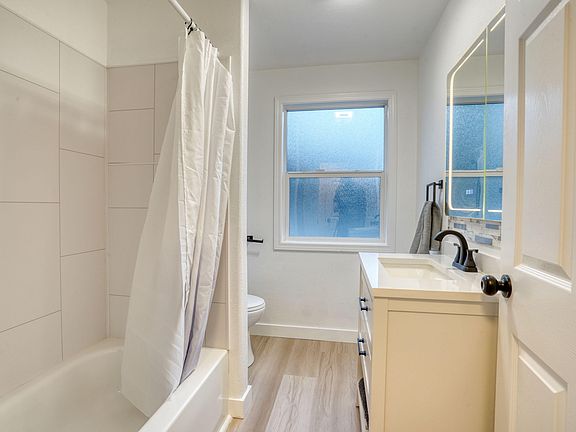 Bluetooth speaker fan and anti-fog mirror makes getting ready for the day quick and easy.