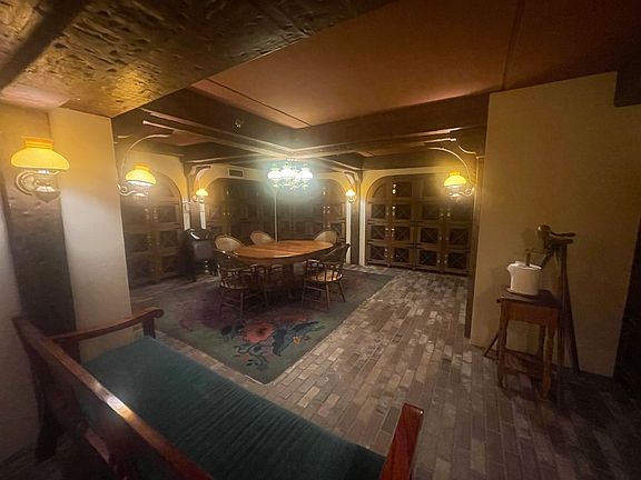 Wine cellar in building