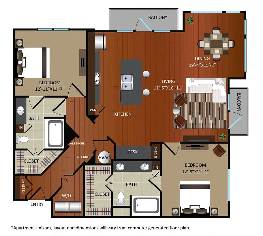 Floor plan 2B1D