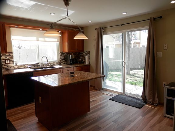 island and patio door