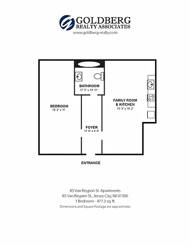 Floor plan One Bedroom
