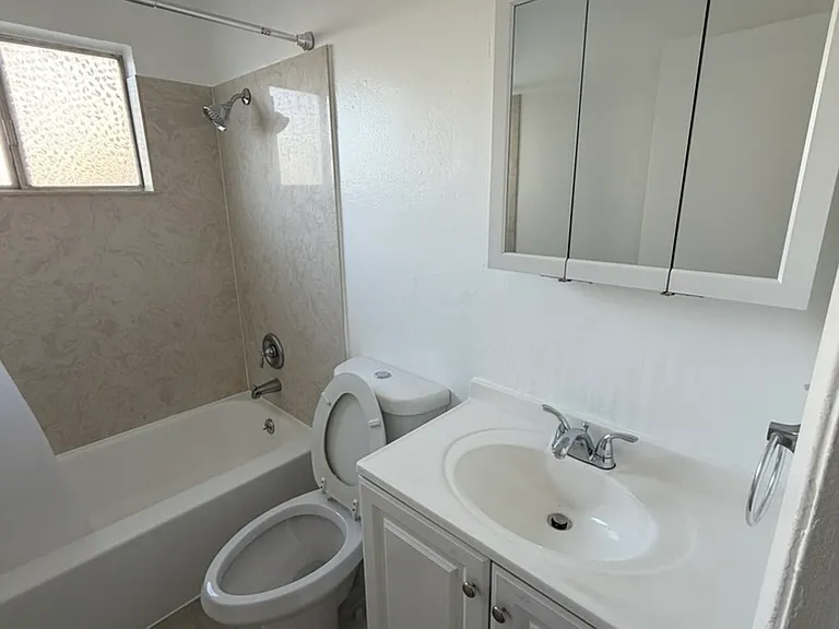 bathroom and medicine cabinet